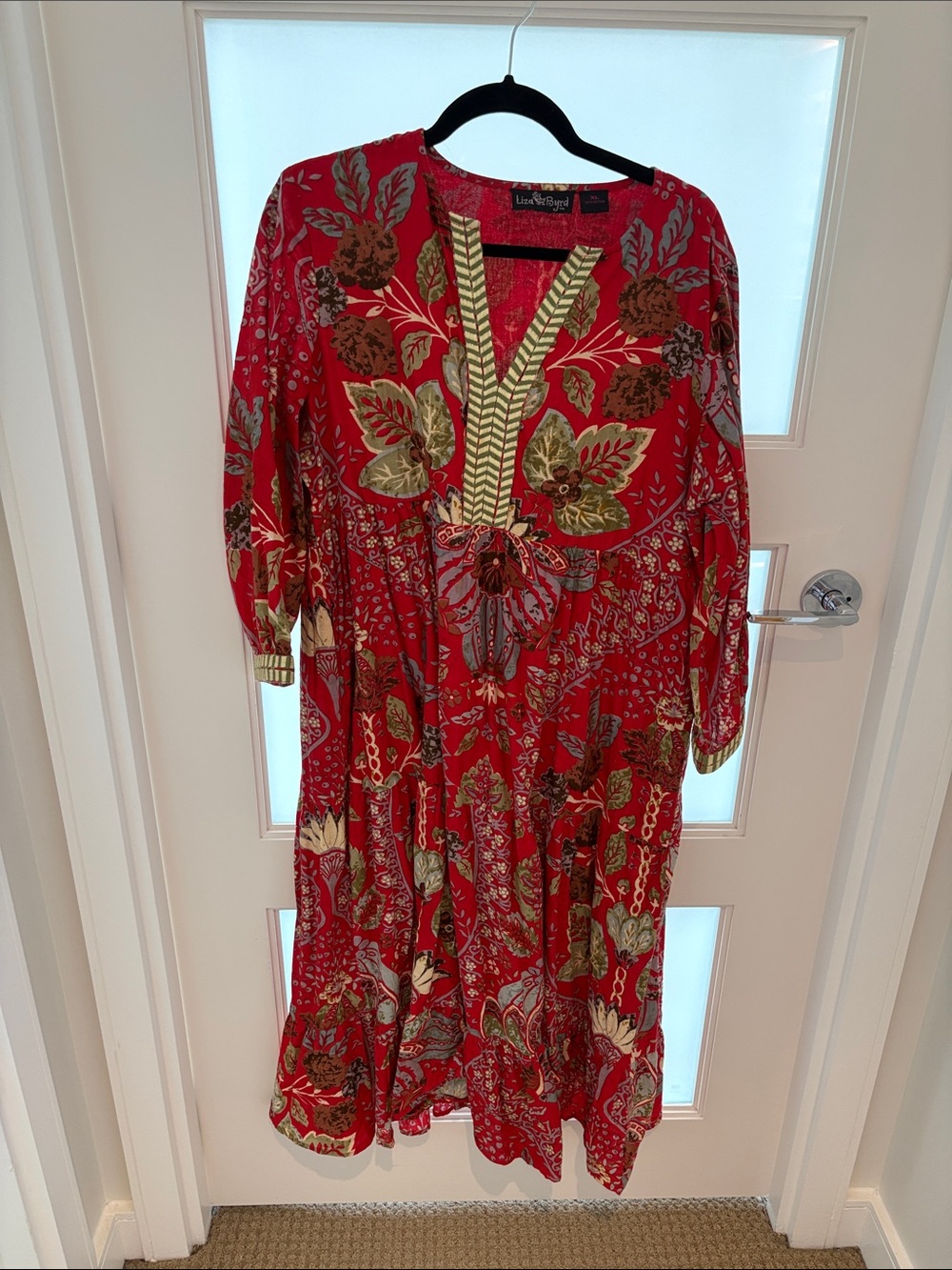 Liza Byrd Floral V-Neck Maxi Dress